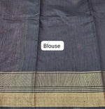 Dark Orange Khadhi Pure Pattu Saree Blouse