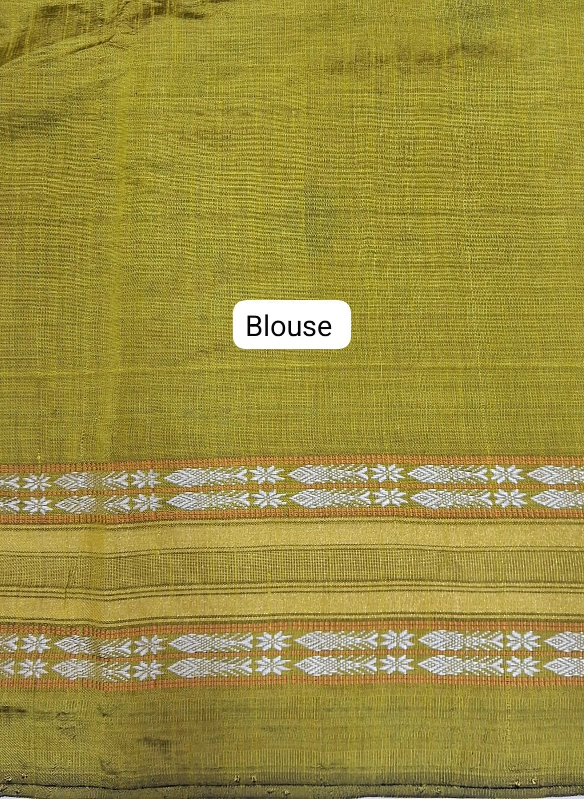Caribbean Blue Khadhi Pure Pattu Saree Blouse