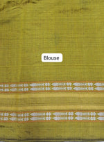 Caribbean Blue Khadhi Pure Pattu Saree Blouse