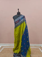 Bright Green Khadhi Pure Pattu Saree