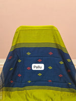 Bright Green Khadhi Pure Pattu Saree Pallu
