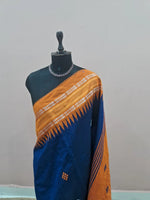 Navy Blue Khadhi Pure Pattu Saree 1