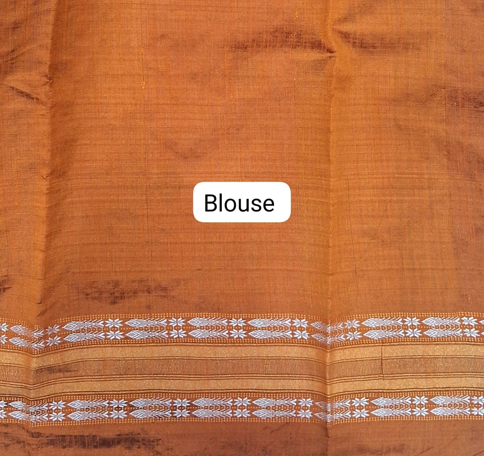 Navy Blue Khadhi Pure Pattu Saree Blouse