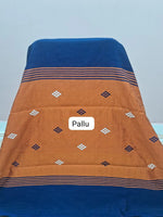 Navy Blue Khadhi Pure Pattu Saree Pallu