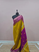 Mustard Yellow Khadhi Pure Pattu Saree