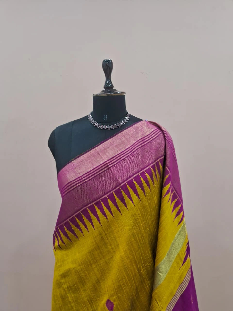 Mustard Yellow Khadhi Pure Pattu Saree 1