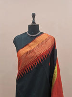 Black Khadhi Pure Pattu Saree 1