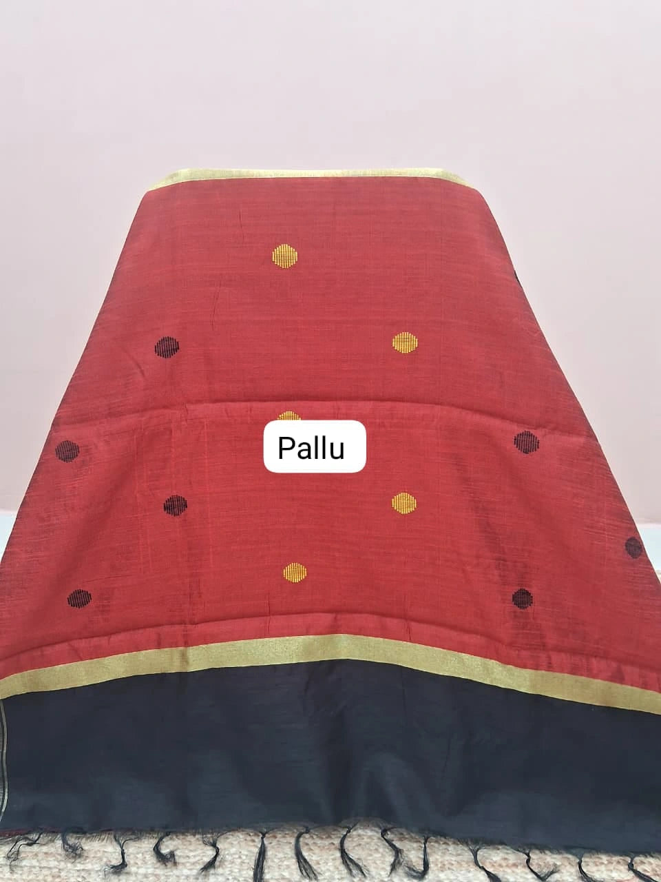 Black Khadhi Pure Pattu Saree pallu