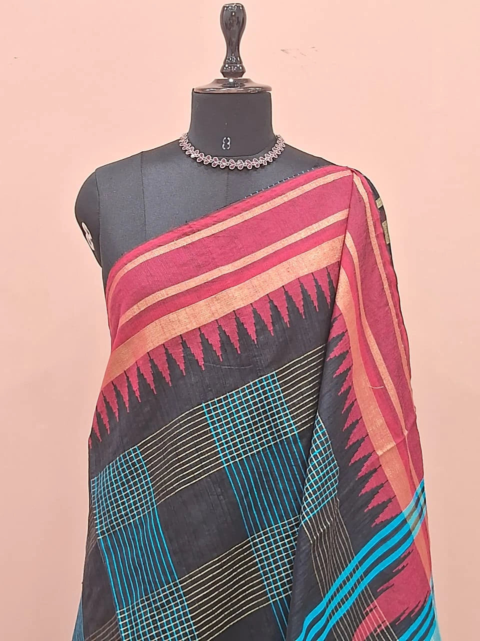 Black Khadhi Pure Pattu Saree 1