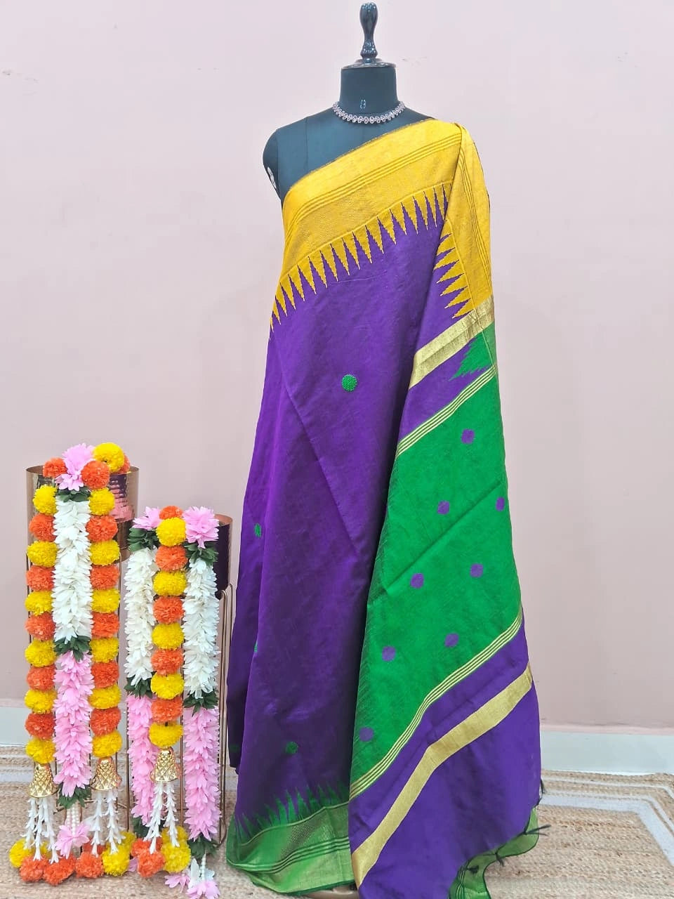 Purple Khadhi Pure Pattu Saree