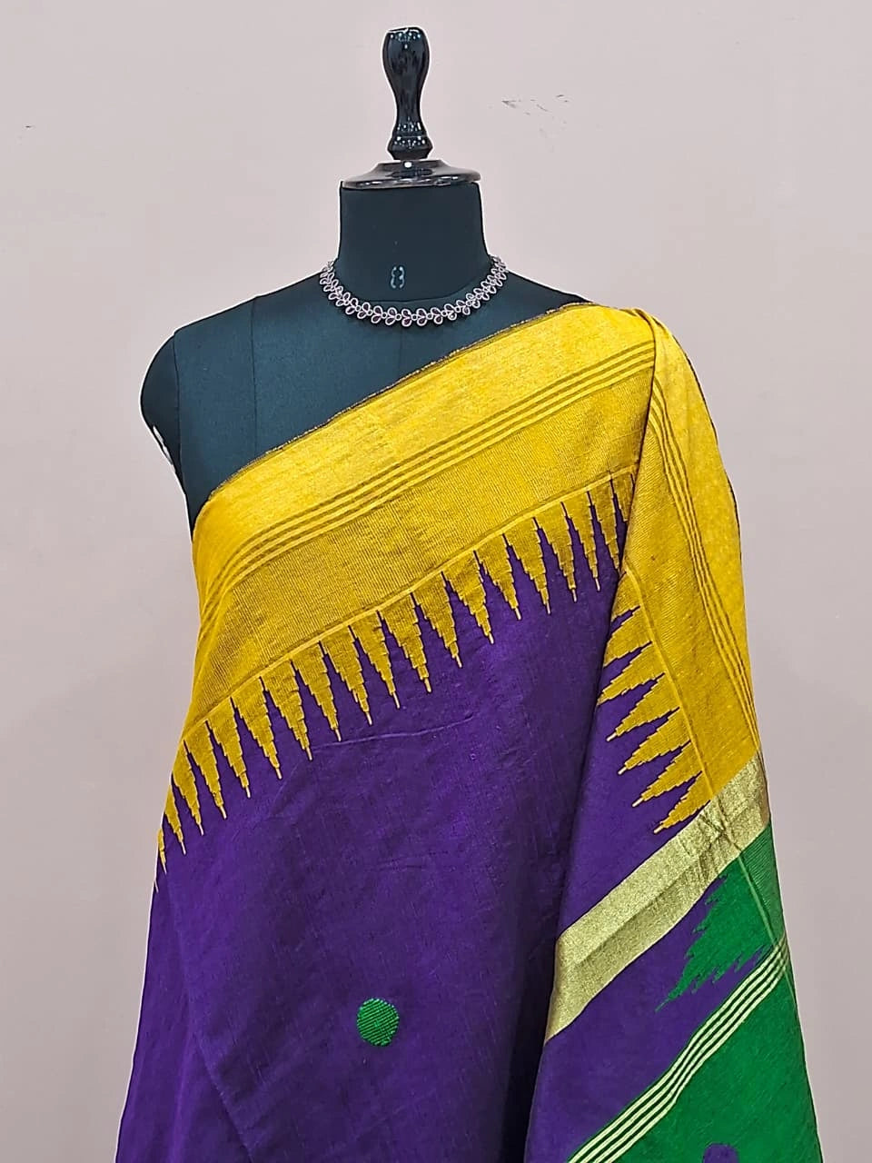Purple Khadhi Pure Pattu Saree 1