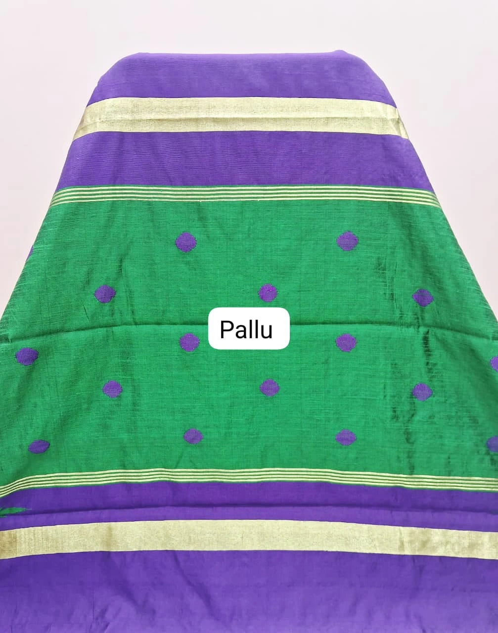 Purple Khadhi Pure Pattu Saree pallu