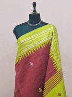 Brick Red Khadhi Pure Pattu Saree 1