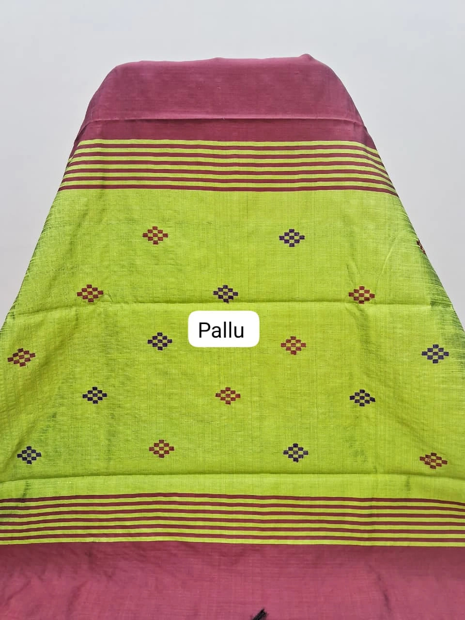 Brick Red Khadhi Pure Pattu Saree Pallu