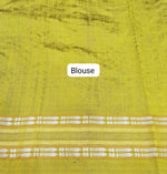Caribbean Blue Khadhi Pure Pattu Saree Blouse