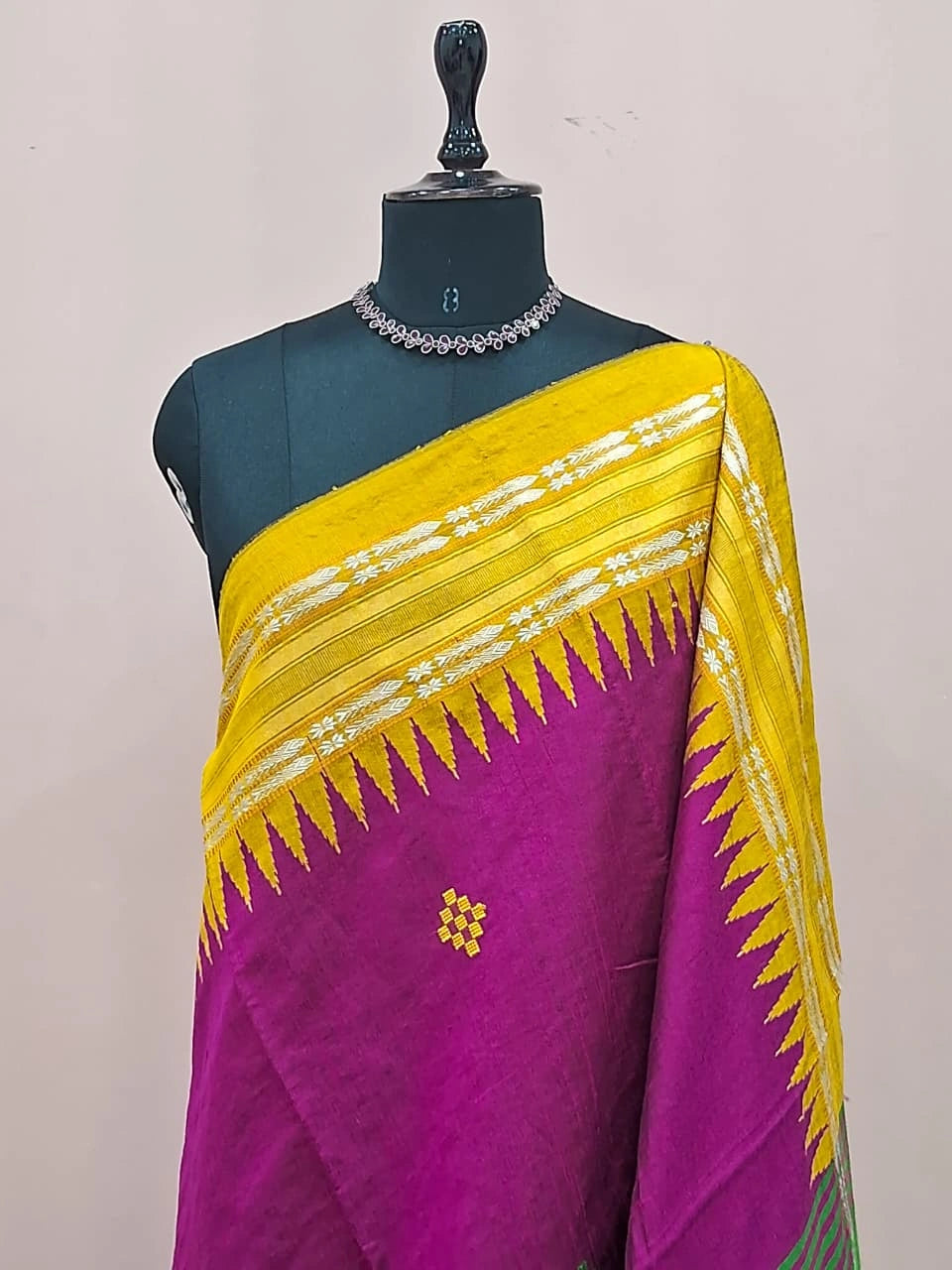 Rani Pink Khadhi Pure Pattu Saree 1