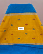 Dark Caribbean Blue Khadhi Pure Pattu Saree Pallu