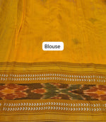 Dark Caribbean Blue Khadhi Pure Pattu Saree Blouse
