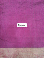 Caribbean Blue Khadhi Pure Pattu Saree Blouse