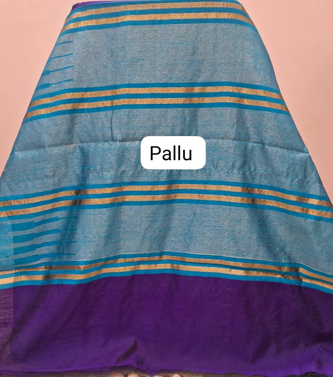 Purple Khadhi Pure Pattu Saree Pallu