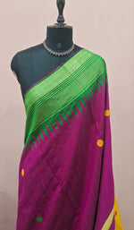 Dark Pink Khadhi Pure Pattu Saree 1