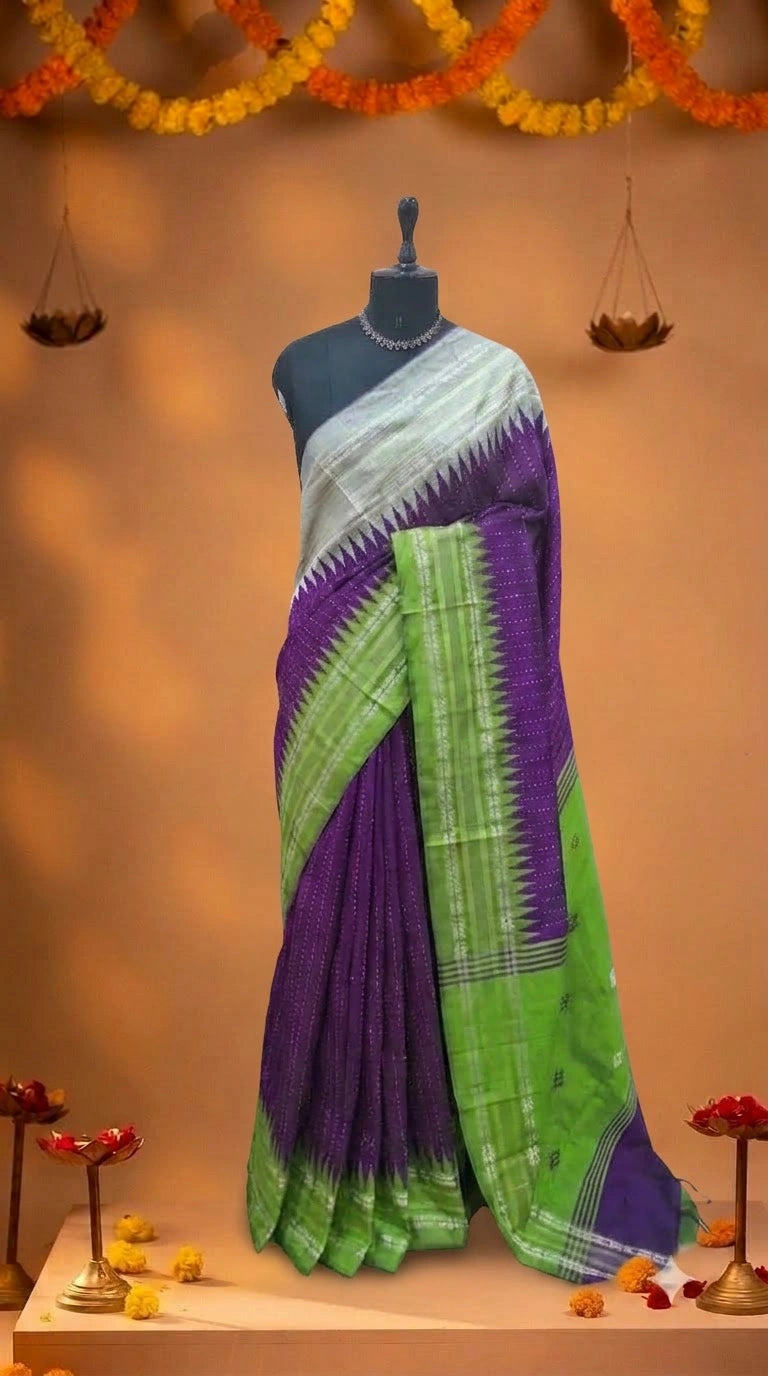 Dark Purple Khadhi Pure Pattu Saree
