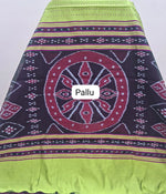 Lemon Green Khadhi Pure Pattu Saree Pallu