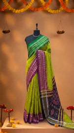 Lemon Green Khadhi Pure Pattu Saree 