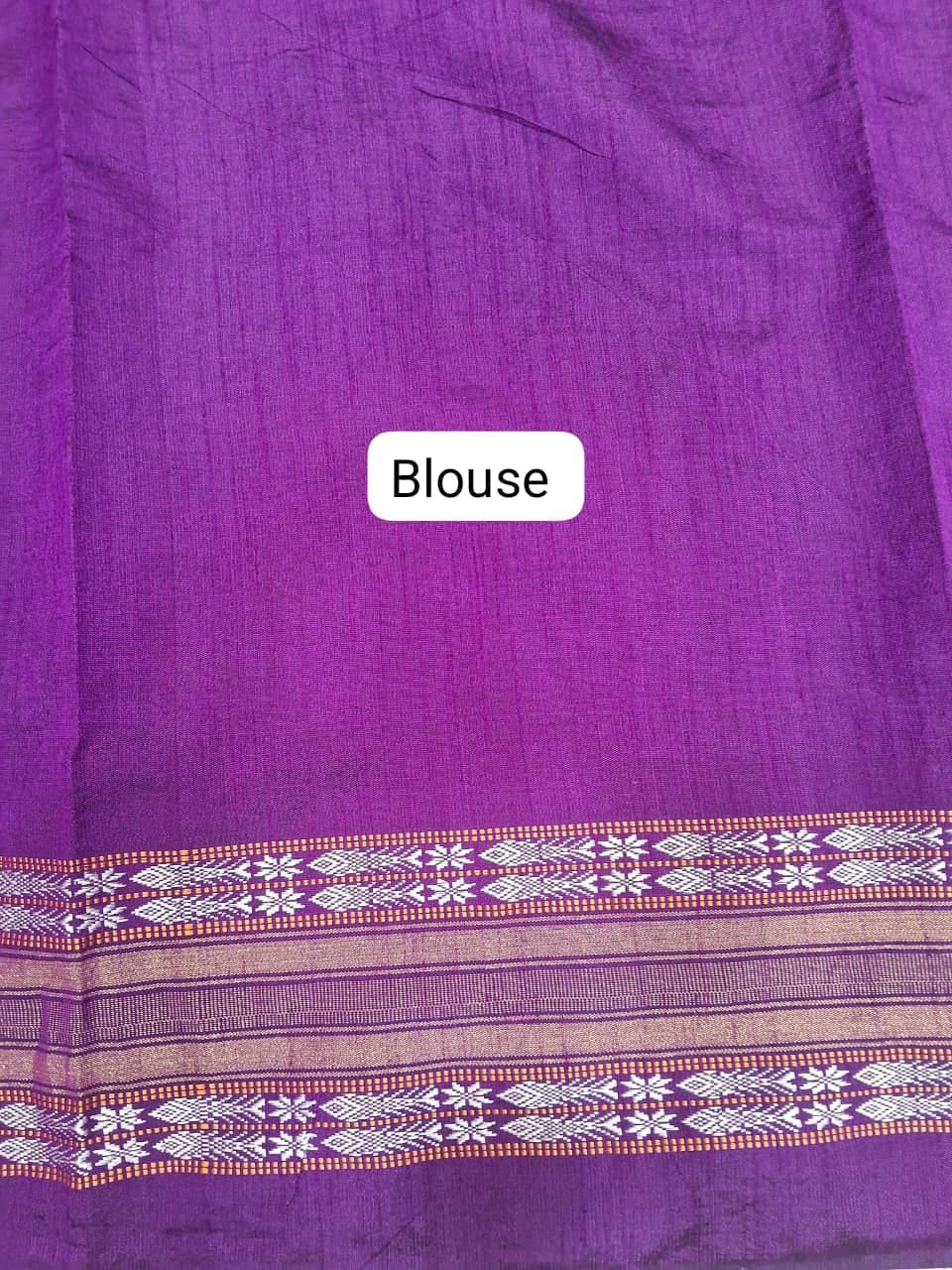Dark Peach Khadhi Pure Pattu Saree Blouse