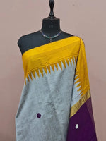 Metal Grey Pure Khadhi Pattu Saree