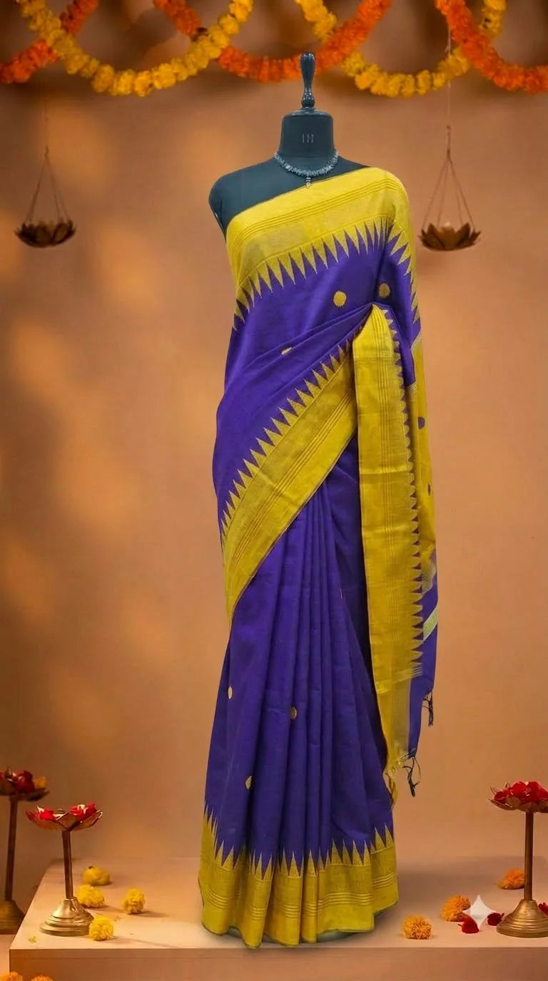 Purple Pure Khadhi Pattu Saree 