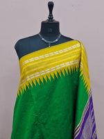 Green Khadhi Pure Pattu Saree 1