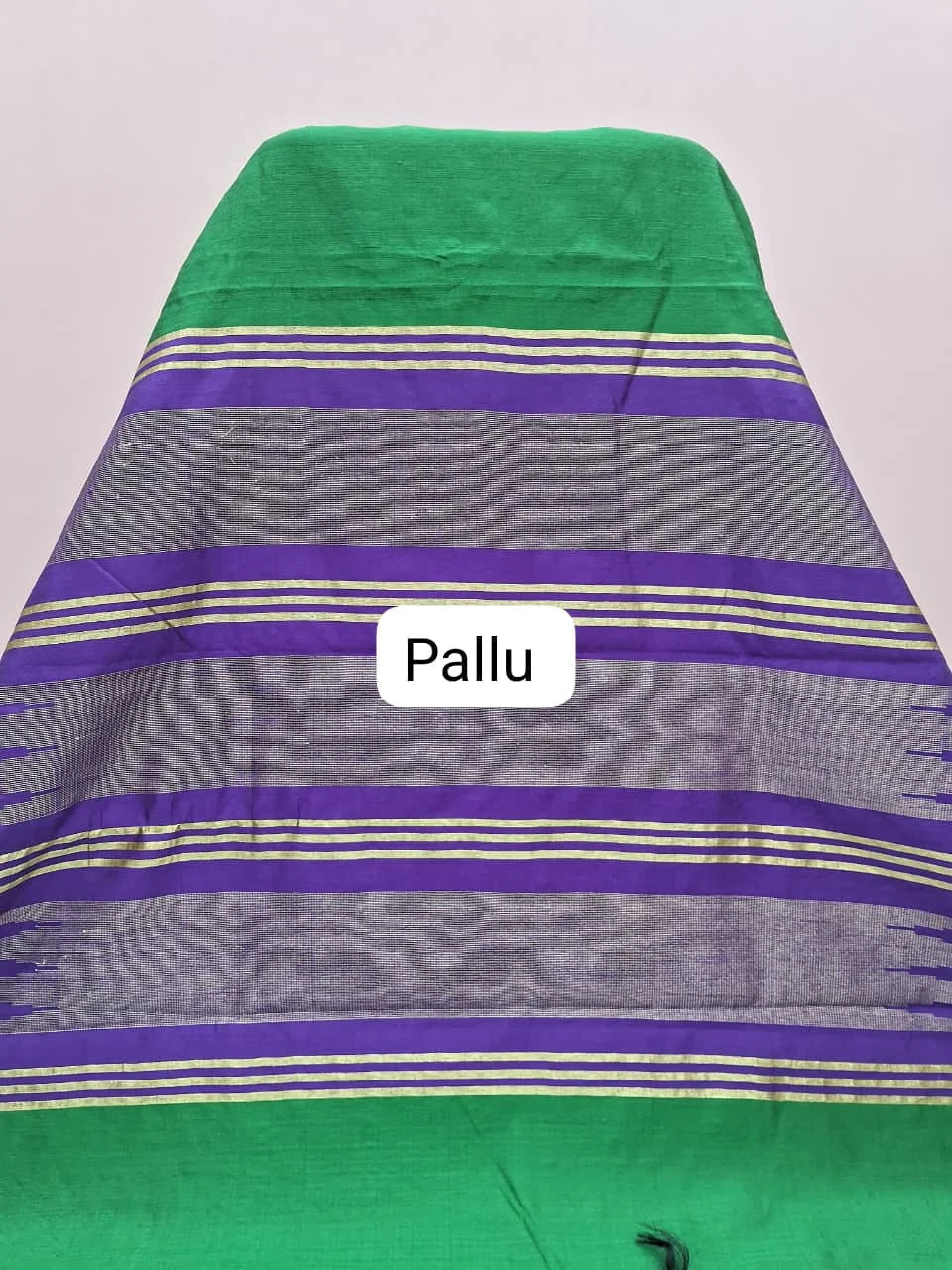 Green Khadhi Pure Pattu Saree Pallu