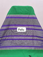 Green Khadhi Pure Pattu Saree Pallu