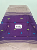 Peach Pure Khadhi Pattu Saree Pallu