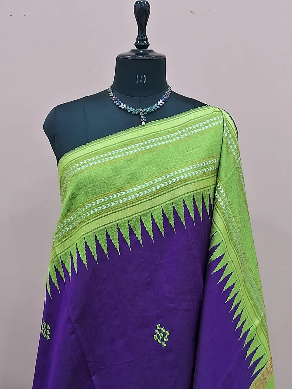Navy Blue Khadhi Pure Pattu Saree 1