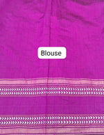 Dark Grey Khadhi Pure Pattu Saree Blouse