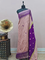 Light Peach Khadhi Pure Pattu Saree 