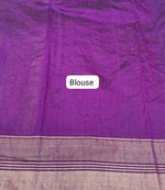 Light Peach Khadhi Pure Pattu Saree Blouse