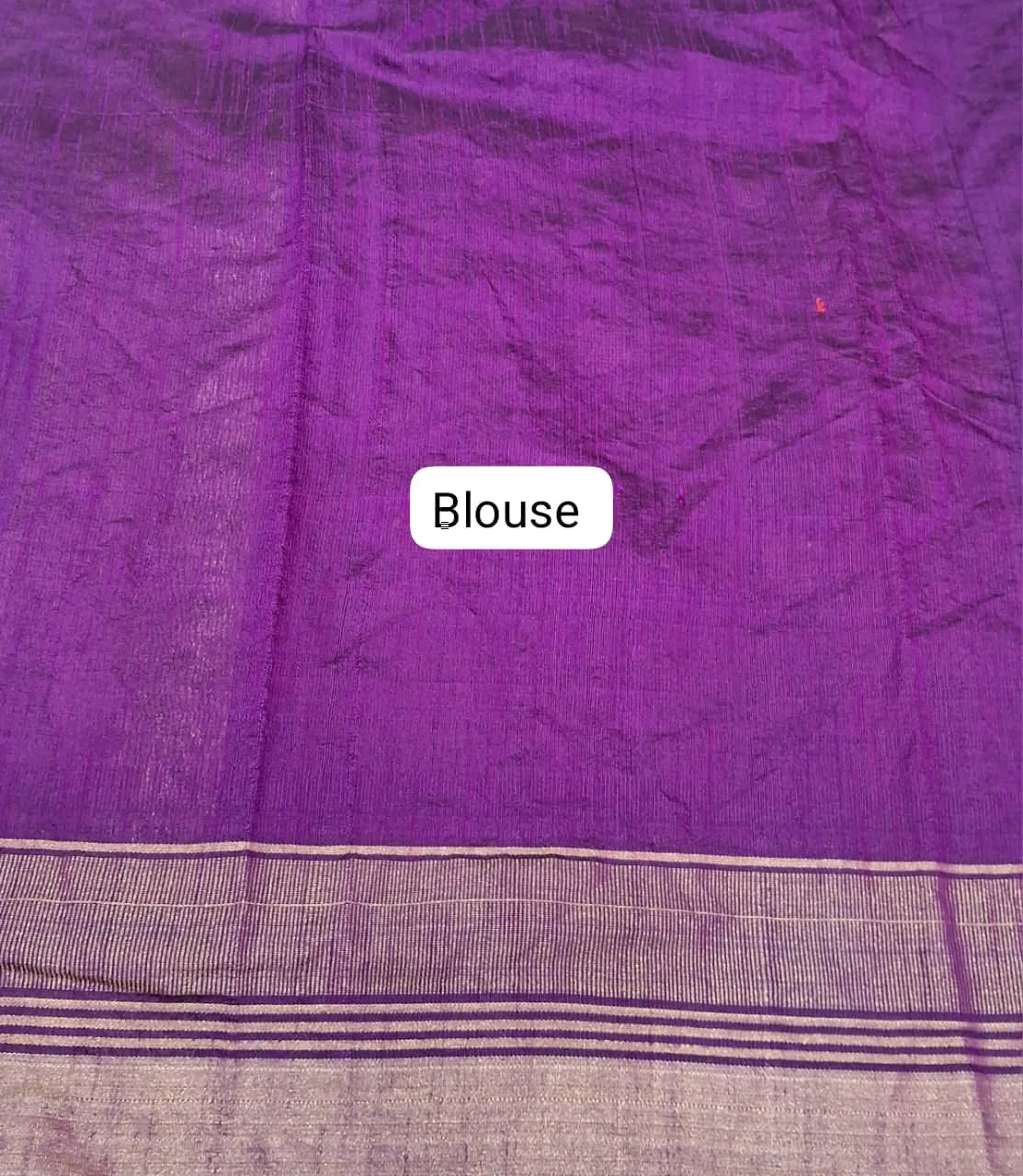 Light Peach Khadhi Pure Pattu Saree Blouse
