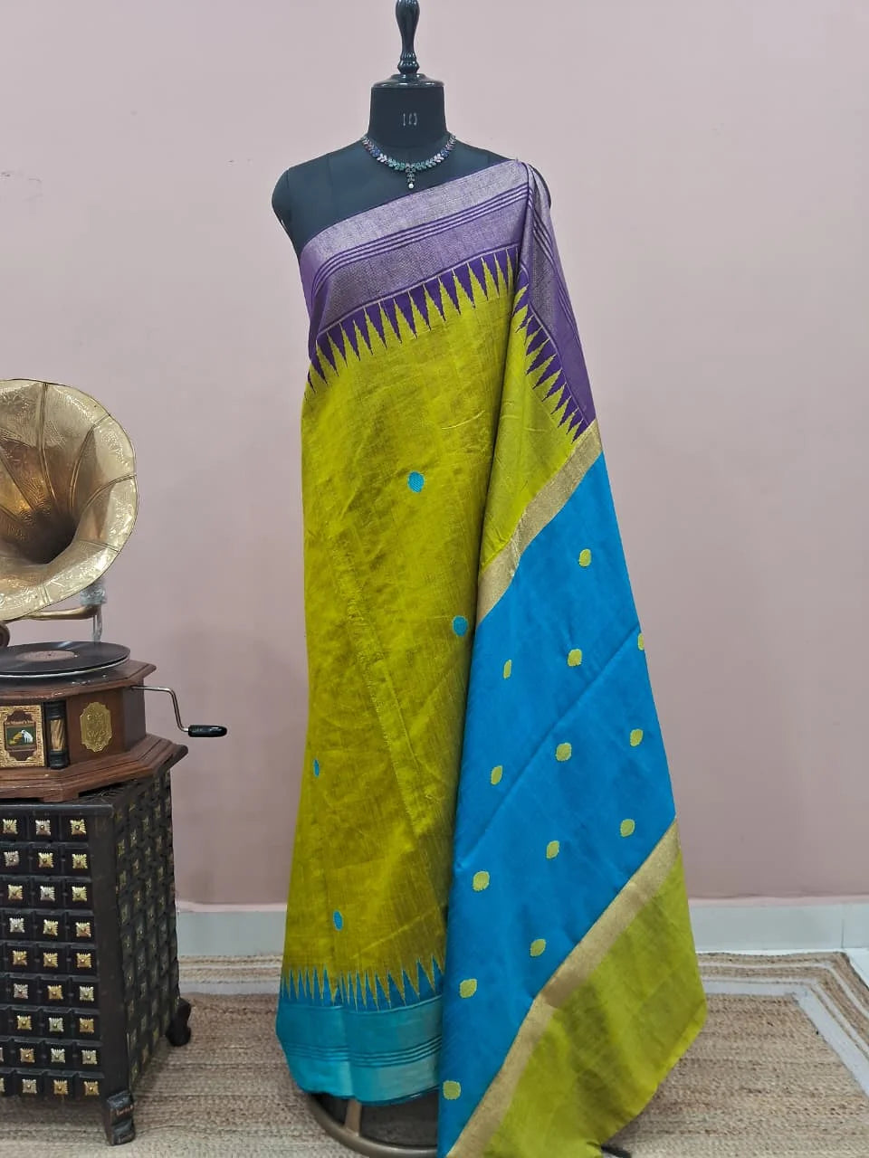 Lemon Yellow Khadhi Pure Pattu Saree