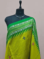 Lemon Green Khadhi Pure Pattu Saree 1