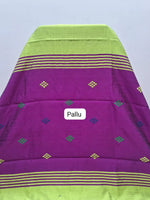 Lemon Green Khadhi Pure Pattu Saree Pallu