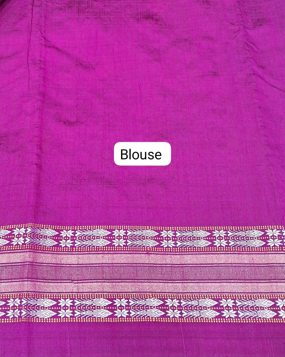 Caribbean Blue Khadhi Pure Pattu Saree Blouse