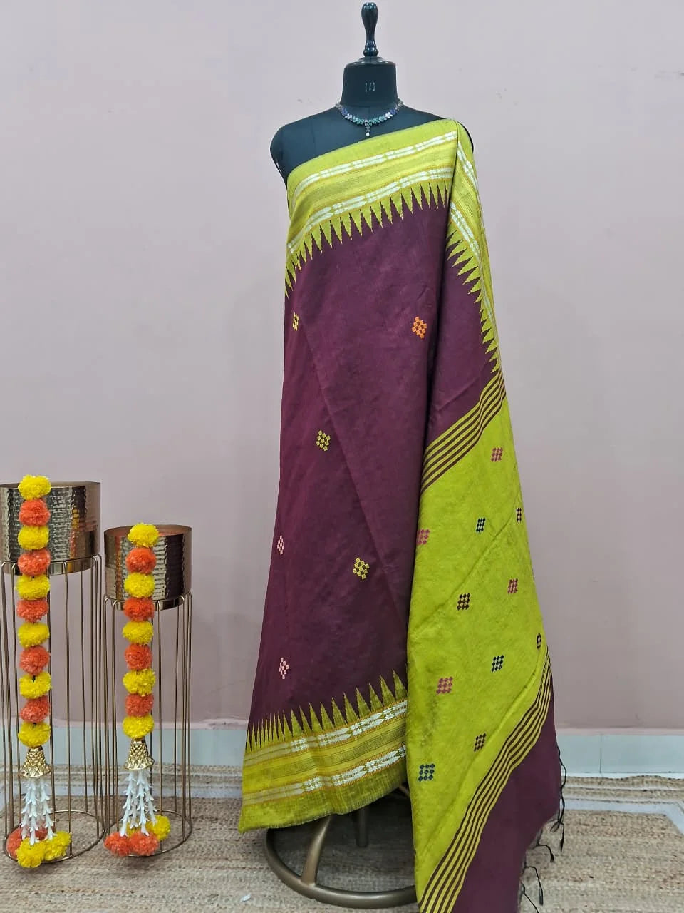 Dark Chocolate Brown Khadhi Pure Pattu Saree