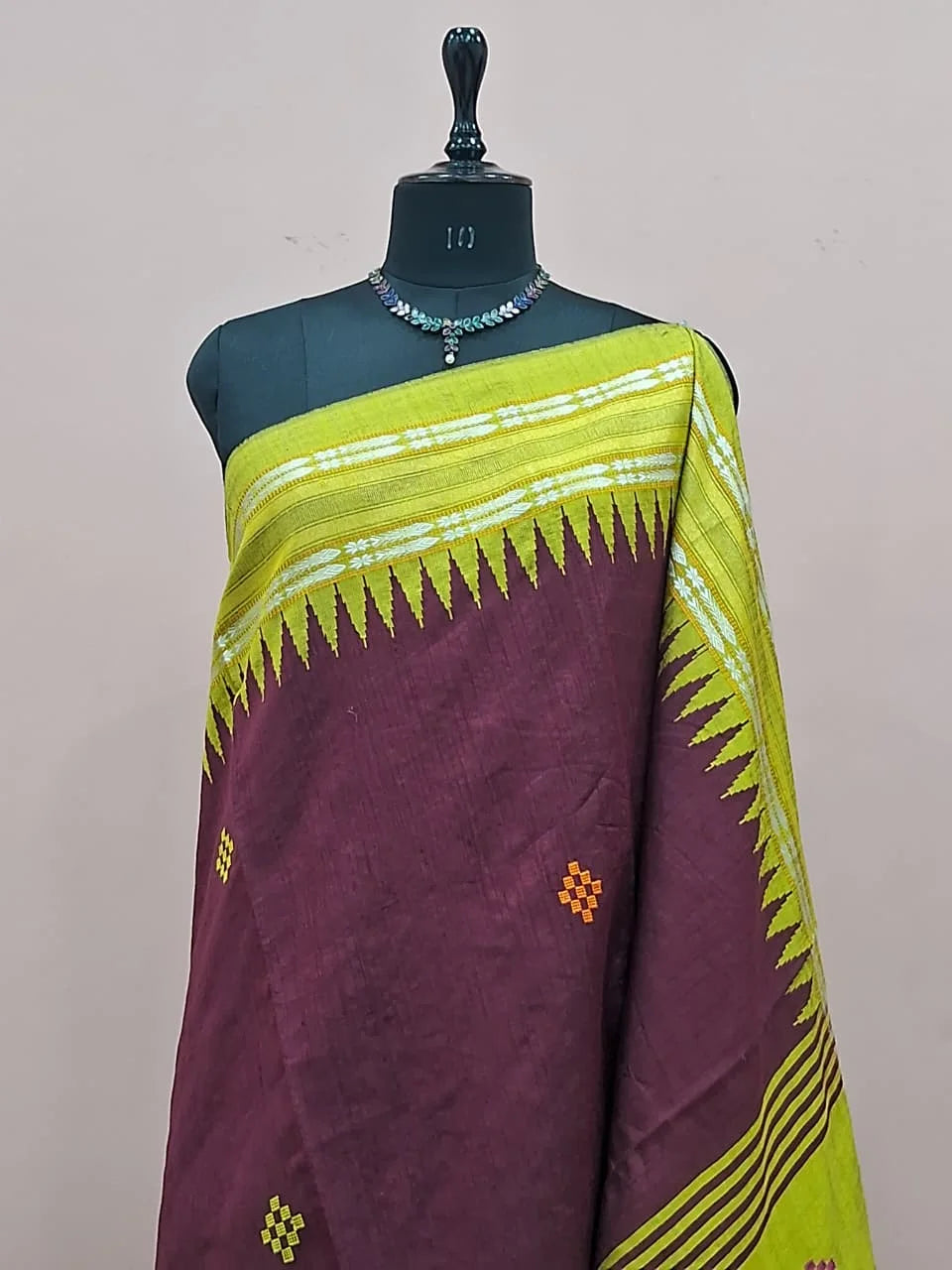 Dark Chocolate Brown Khadhi Pure Pattu Saree 1