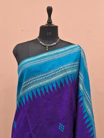 Navy Blue Khadhi Pure Pattu Saree 1