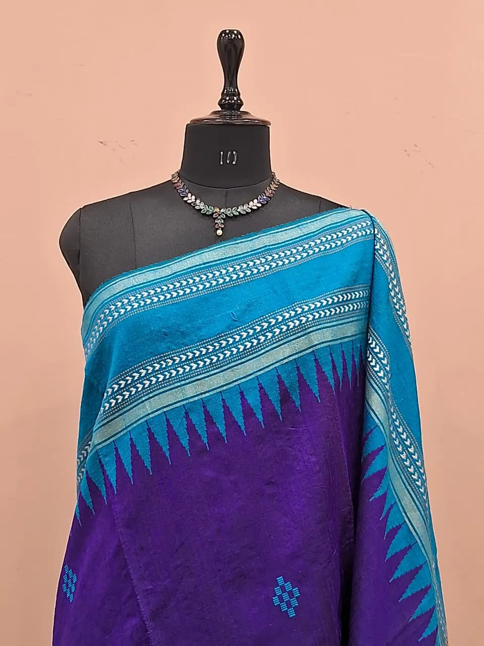 Navy Blue Khadhi Pure Pattu Saree 1