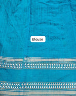 Navy Blue Khadhi Pure Pattu Saree Blouse