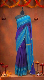 Navy Blue Khadhi Pure Pattu Saree 